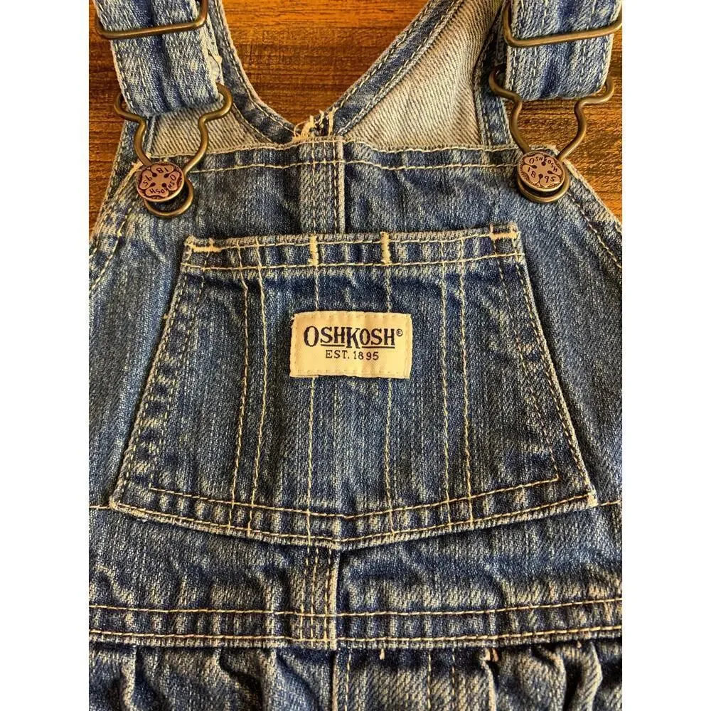 OSHKOSH B’GOSH Unisex Infants Jean Bib Overalls / Size: 12 Months